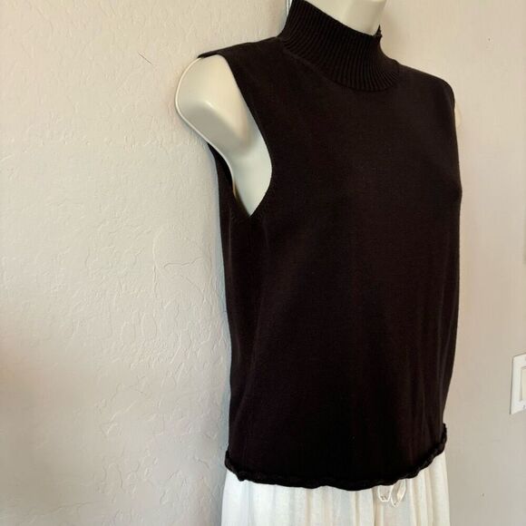Vintage Brown mock neck vest | Kathie Lee collection vintage sleeveless brown mo - Picture 3 of 8